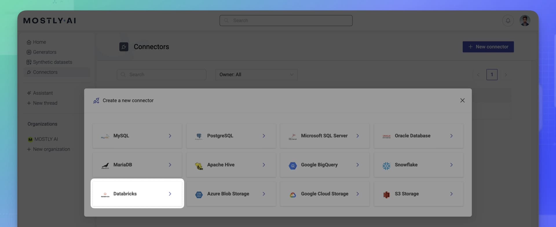 Select Databricks connector