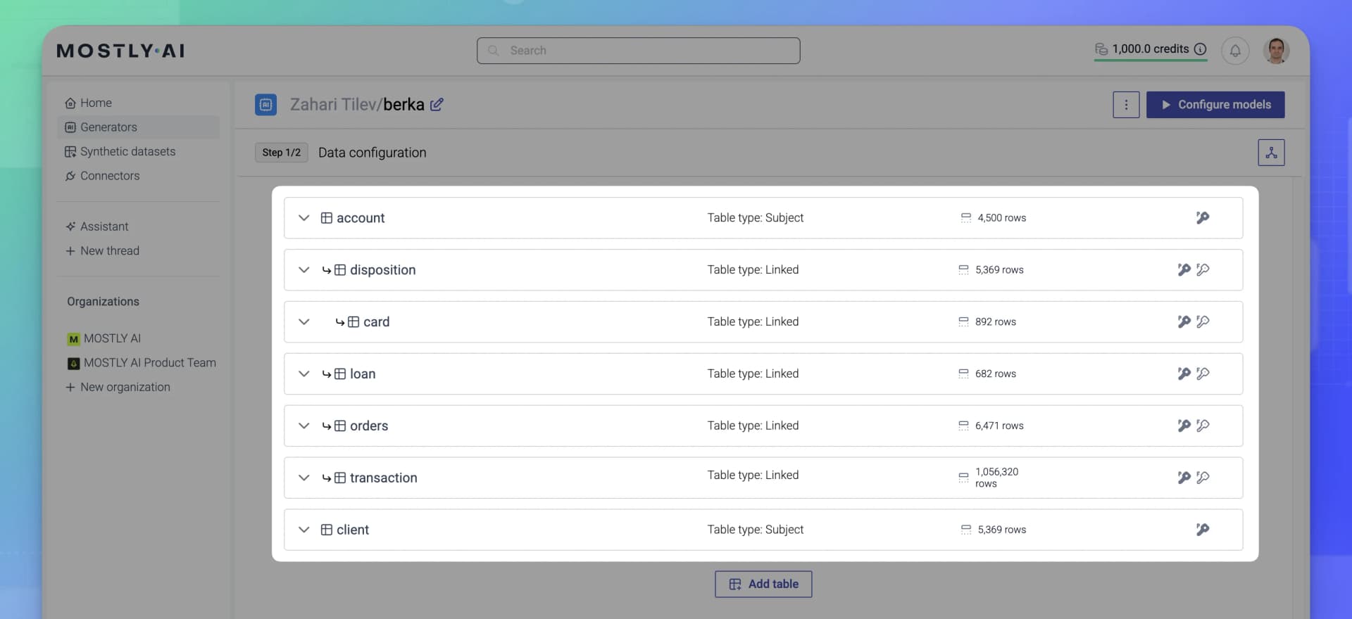 MOSTLY AI - Multi-table relationships - Set foreign keys for card table